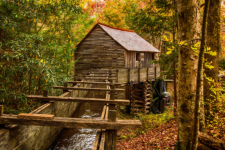 Cable Mill Cades Cove Smoky Mountains Tennessee in Autumn